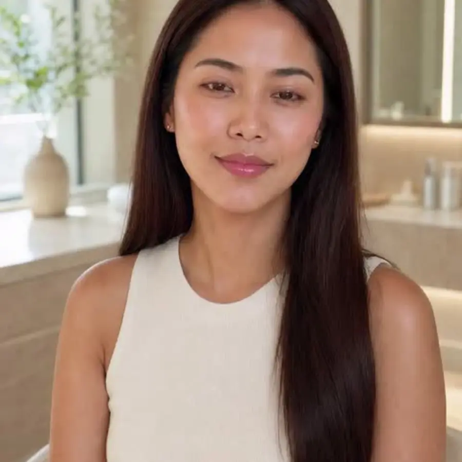 Elegant facial treatment arrangement
